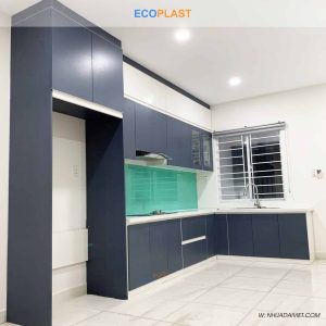 Tủ Bếp Chữ L Nhựa Ecoplast – TB017